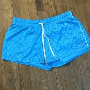 Women's champion shorts blue size large